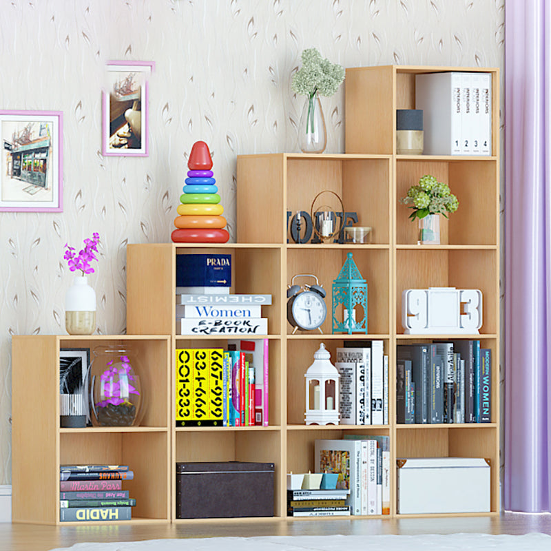 Modern Engineered Wood Bookcase Standard Closed Back Bookshelf