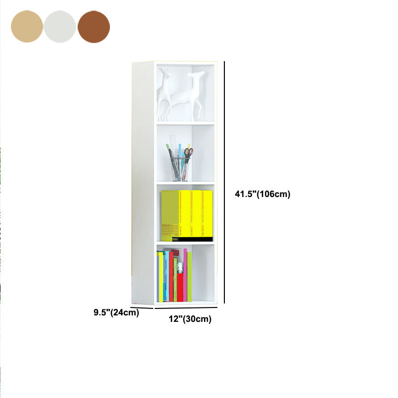 Modern Engineered Wood Bookcase Standard Closed Back Bookshelf