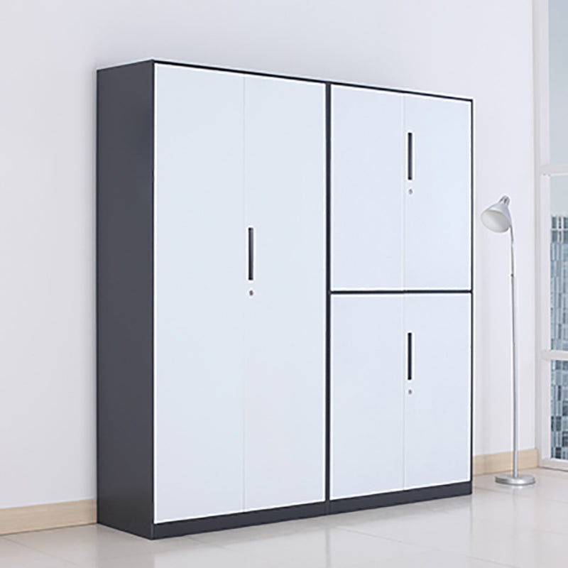 Modern Stainless Steel Bookcase Standard With Doors Shelf for Home Office Clearhalo 'Bookcases' 'furn' 'furn_bookcases' 'Furniture' 'Office Furniture' 5498695