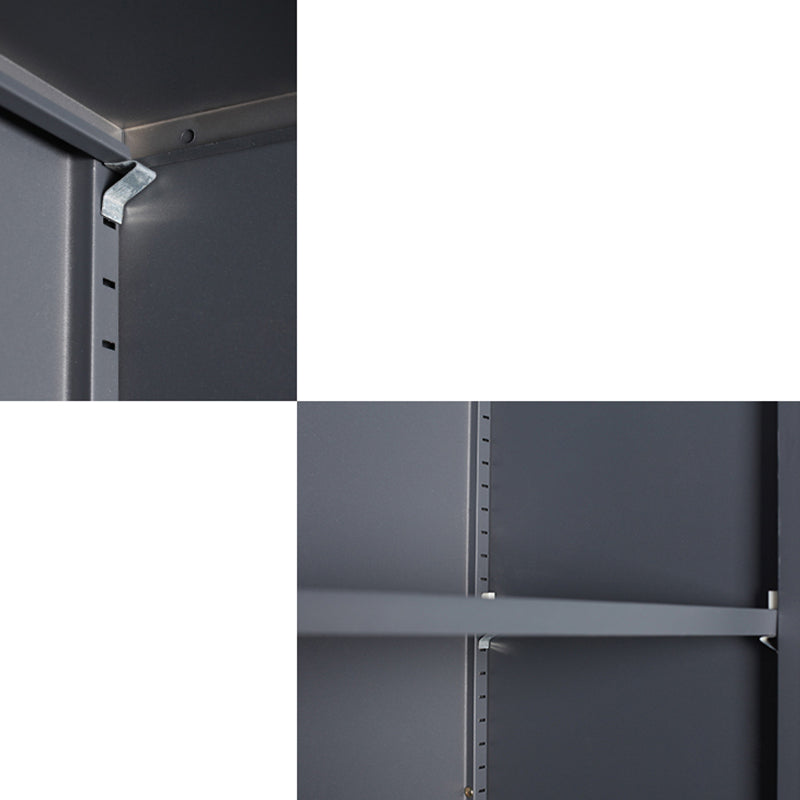 Modern Stainless Steel Bookcase Standard With Doors Shelf for Home Office Clearhalo 'Bookcases' 'furn' 'furn_bookcases' 'Furniture' 'Office Furniture' 5498707