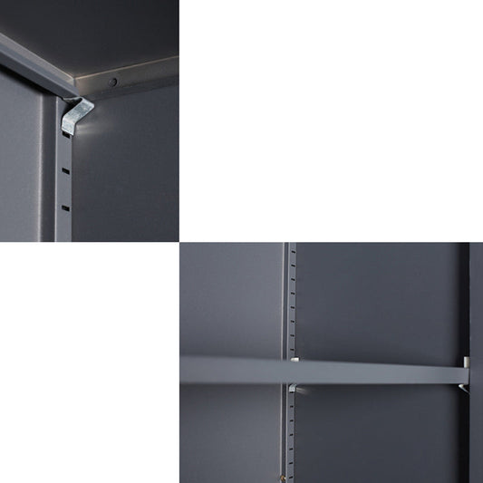 Modern Stainless Steel Bookcase Standard With Doors Shelf for Home Office Clearhalo 'Bookcases' 'furn' 'furn_bookcases' 'Furniture' 'Office Furniture' 5498707