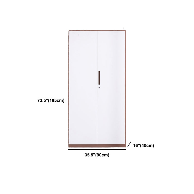 Modern Stainless Steel Bookcase Standard With Doors Shelf for Home Office Clearhalo 'Bookcases' 'furn' 'furn_bookcases' 'Furniture' 'Office Furniture' 5498719