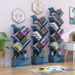 Contemporary Style Bookshelf Engineer Wood Closed Back Bookcase for Home