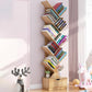 Contemporary Style Bookshelf Engineer Wood Closed Back Bookcase for Home