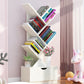 Contemporary Style Bookshelf Engineer Wood Closed Back Bookcase for Home