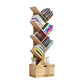 Contemporary Style Bookshelf Engineer Wood Closed Back Bookcase for Home