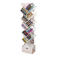 Contemporary Style Bookshelf Engineer Wood Closed Back Bookcase for Home