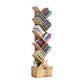 Contemporary Style Bookshelf Engineer Wood Closed Back Bookcase for Home