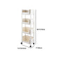 11.2" Wide Bookcase with Multi Shelves in White Bookcase for Living Room