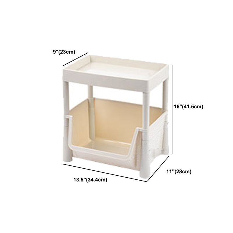 11.2" Wide Bookcase with Multi Shelves in White Bookcase for Living Room