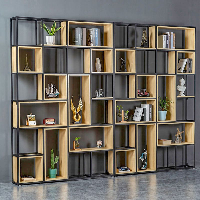 9.8 "W Bookcase de metal abierta de estantería geométrica contemporánea