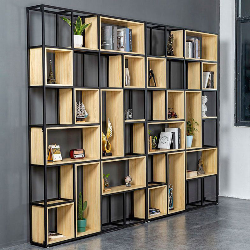 9.8 "W Bookcase de metal abierta de estantería geométrica contemporánea