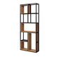 9.8 "W Bookcase de metal abierta de estantería geométrica contemporánea