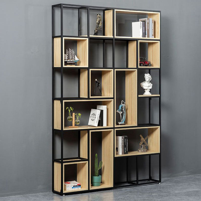 9.8 "W Bookcase de metal abierta de estantería geométrica contemporánea