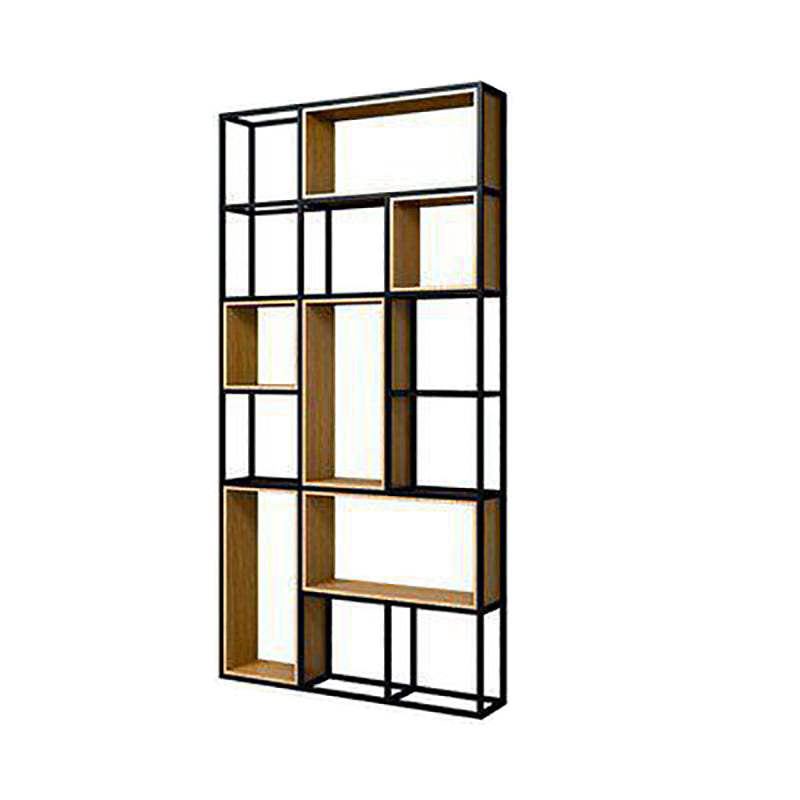 9.8 "W Bookcase de metal abierta de estantería geométrica contemporánea