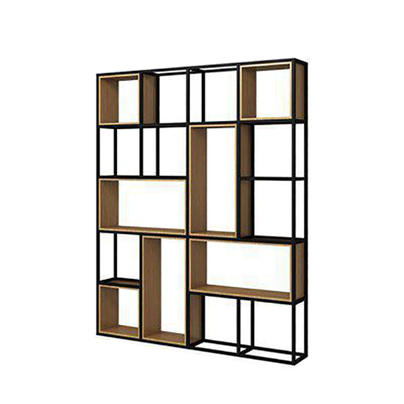 9.8 "W Bookcase de metal abierta de estantería geométrica contemporánea