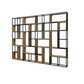9.8" W Contemporary Geometric Bookshelf Open Back Metal Bookcase