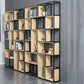 9.8 "W Bookcase de metal abierta de estantería geométrica contemporánea