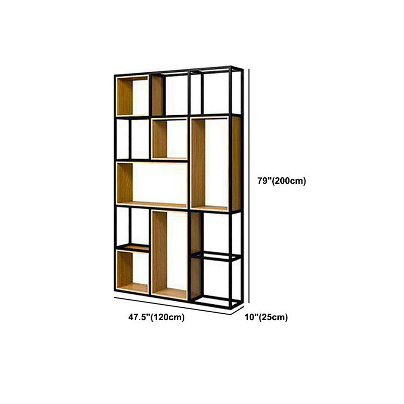 9.8 "W Bookcase de metal abierta de estantería geométrica contemporánea