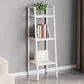 Contemporary Open Bookcase Metal Ladder Bookshelf for Kitchen 13.8"L x 12.6"W x 43.3"H White Clearhalo 'Bookcases' 'furn' 'furn_bookcases' 'Furniture' 'Office Furniture' 5498934