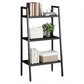Contemporary Open Bookcase Metal Ladder Bookshelf for Kitchen 23.5"L x 12.6"W x 43.3"H Black Clearhalo 'Bookcases' 'furn' 'furn_bookcases' 'Furniture' 'Office Furniture' 5498944