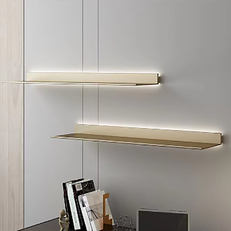 Estantería de estantería de metal moderna estantería flotante montada en la pared para sala de estar