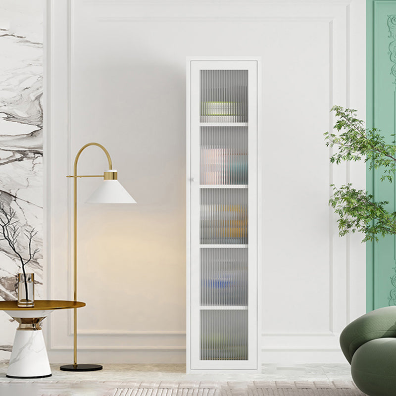 Modern Metal Bookcase Standard Closed Back Shelf with Rectangular Shelves