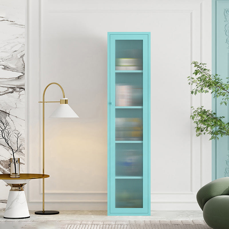 Modern Metal Bookcase Standard Closed Back Shelf with Rectangular Shelves