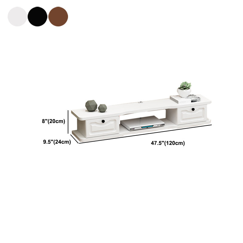 8 - pouce H Console TV Console mur de console de télévision montée avec rangement