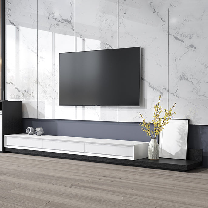 3 - Drawers TV Media Console, 63 "/ 79" Console TV moderne avec stockage coulissant