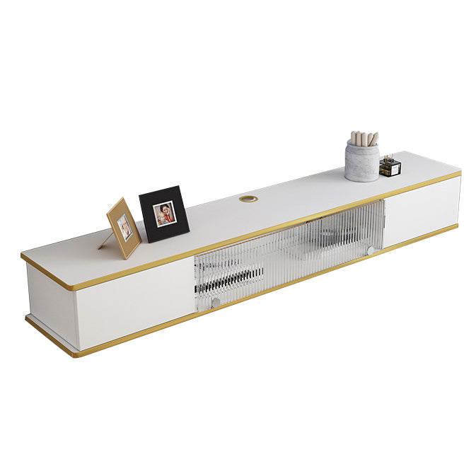 Stand à télévision blanche de style contemporain armoire télévisée murale en bois fausse en bois