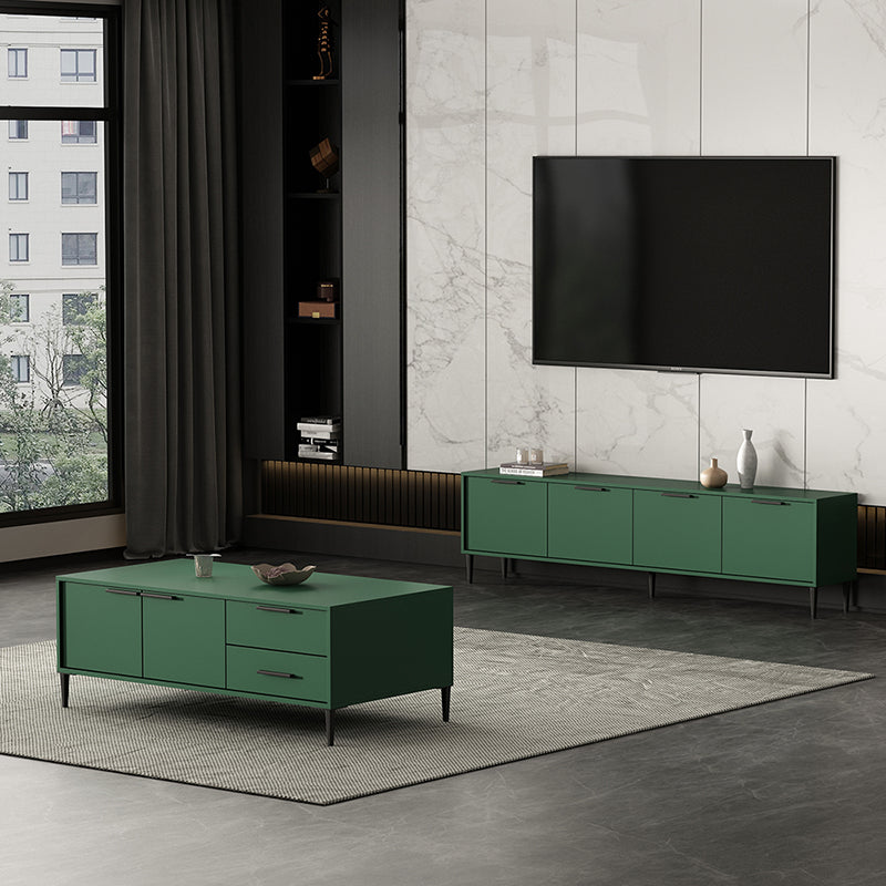Engineered Wood TV Stand Scandinavian Enclosed Storage TV Cabinet Clearhalo 'furn' 'furn_tv_stands_entertainment_centers' 'Furniture' 'Living Room Furniture' 'TV Stands & Entertainment Centers' 'TV Stands & Media Storage Furniture' 'tv_stands_entertainment_centers' 5499358