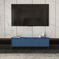 Engineered Wood TV Stand Scandinavian Enclosed Storage TV Cabinet 59"L x 12"W x 19"H Blue Clearhalo 'furn' 'furn_tv_stands_entertainment_centers' 'Furniture' 'Living Room Furniture' 'TV Stands & Entertainment Centers' 'TV Stands & Media Storage Furniture' 'tv_stands_entertainment_centers' 5499362