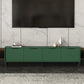 Engineered Wood TV Stand Scandinavian Enclosed Storage TV Cabinet 71"L x 12"W x 19"H Green Clearhalo 'furn' 'furn_tv_stands_entertainment_centers' 'Furniture' 'Living Room Furniture' 'TV Stands & Entertainment Centers' 'TV Stands & Media Storage Furniture' 'tv_stands_entertainment_centers' 5499364