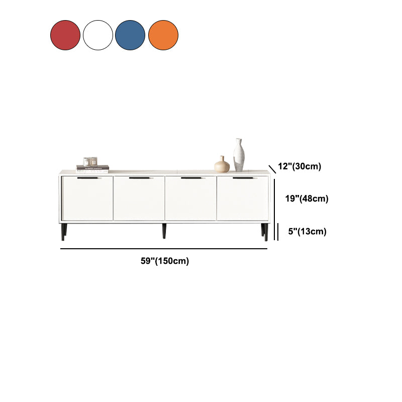 Engineered Wood TV Stand Scandinavian Enclosed Storage TV Cabinet Clearhalo 'furn' 'furn_tv_stands_entertainment_centers' 'Furniture' 'Living Room Furniture' 'TV Stands & Entertainment Centers' 'TV Stands & Media Storage Furniture' 'tv_stands_entertainment_centers' 5499382