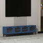 Mueble para TV con almacenamiento cerrado escandinavo Mueble para TV de madera sintética con 4 puertas