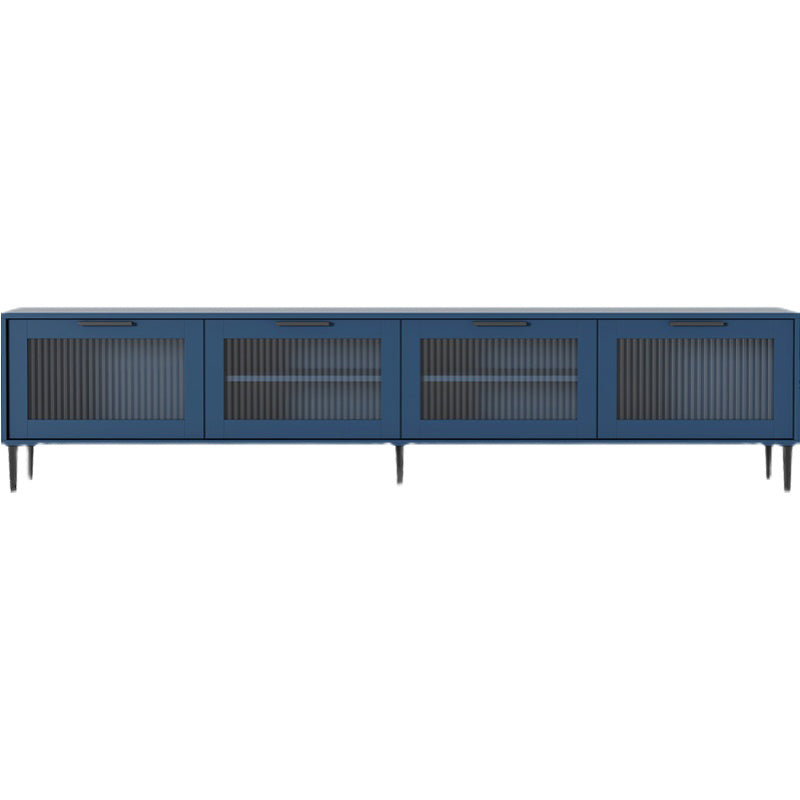 Mueble para TV con almacenamiento cerrado escandinavo Mueble para TV de madera sintética con 4 puertas
