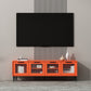 Mueble para TV con almacenamiento cerrado escandinavo Mueble para TV de madera sintética con 4 puertas