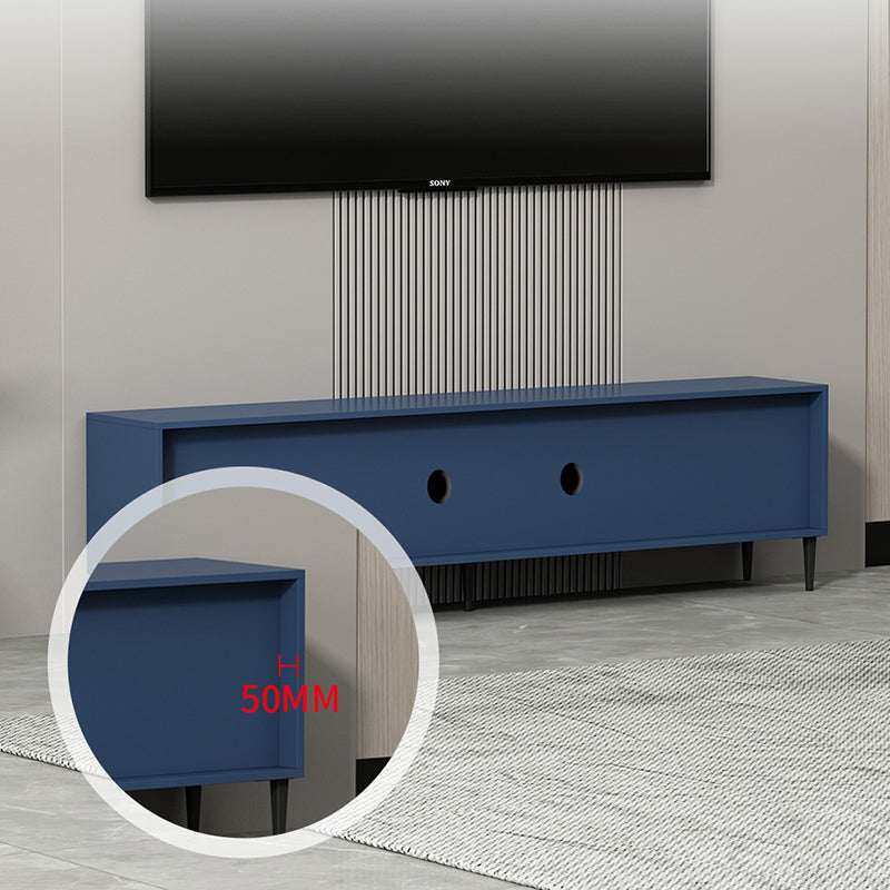 Mueble para TV con almacenamiento cerrado escandinavo Mueble para TV de madera sintética con 4 puertas