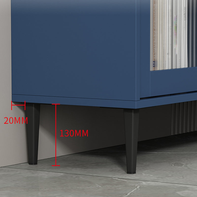 Mueble para TV con almacenamiento cerrado escandinavo Mueble para TV de madera sintética con 4 puertas