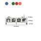 Mueble para TV con almacenamiento cerrado escandinavo Mueble para TV de madera sintética con 4 puertas