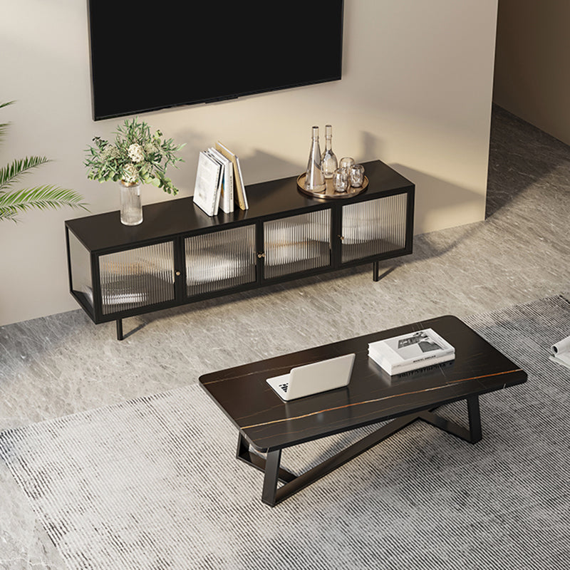 Industrial Enclosed TV Cabinet Home Metal TV Stand with Splayed Legs Clearhalo 'furn' 'furn_tv_stands_entertainment_centers' 'Furniture' 'Living Room Furniture' 'TV Stands & Entertainment Centers' 'TV Stands & Media Storage Furniture' 'tv_stands_entertainment_centers' 5499446