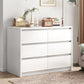 16" D Storage Chest Modern Wood Storage Chest in White and Brown