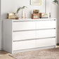16" D Storage Chest Modern Wood Storage Chest in White and Brown