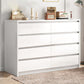 16" D Storage Chest Modern Wood Storage Chest in White and Brown