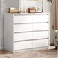 16" D Storage Chest Modern Wood Storage Chest in White and Brown