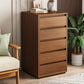 16" D Storage Chest Modern Wood Storage Chest in White and Brown