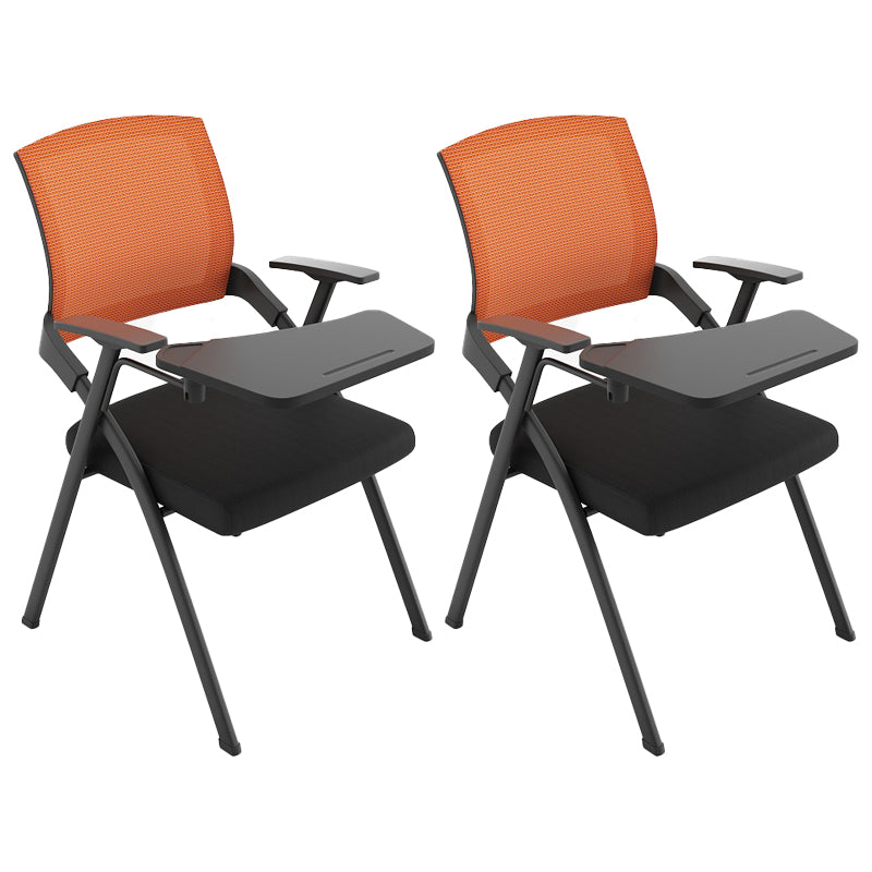 Mesh-Konferenzstuhl mit mittlerer Rückenlehne, moderner Bürostuhl für das Heimbüro mit festen Armlehnen