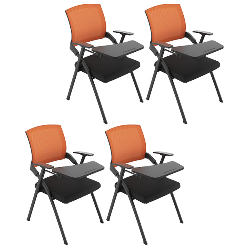 Mesh-Konferenzstuhl mit mittlerer Rückenlehne, moderner Bürostuhl für das Heimbüro mit festen Armlehnen