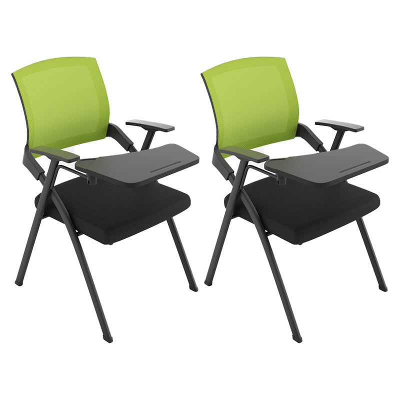 Mesh-Konferenzstuhl mit mittlerer Rückenlehne, moderner Bürostuhl für das Heimbüro mit festen Armlehnen